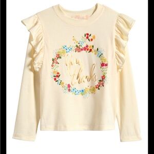 Truly Me Cream Floral Long Sleeve Tee